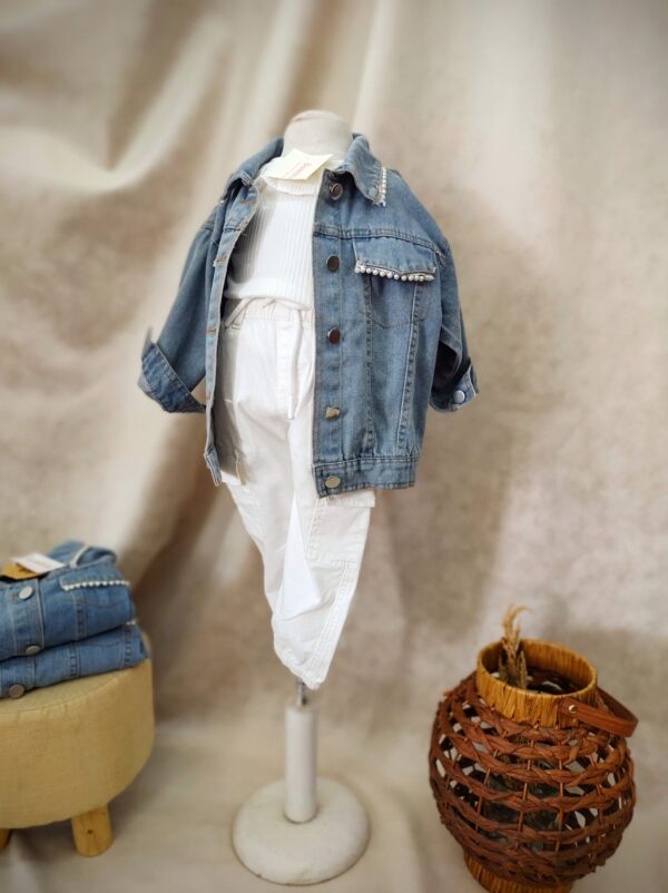jean jacket perlas - Imagen 3