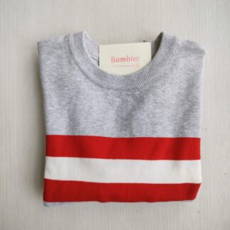 Sweater red¬white stripes