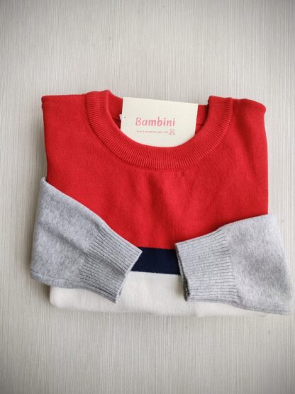 Sweater blue&red stripes