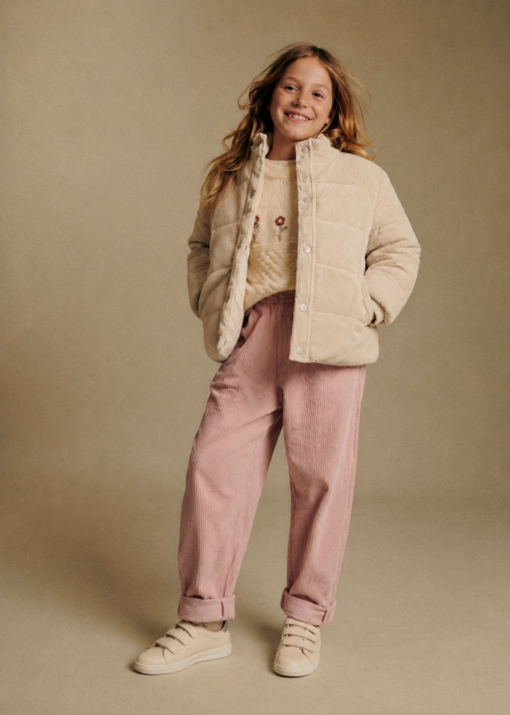 Campera puffer pana