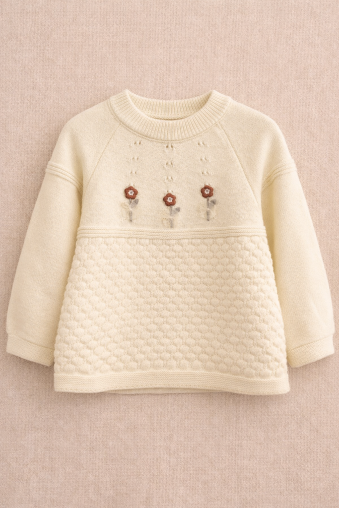 Sweater brown daisy