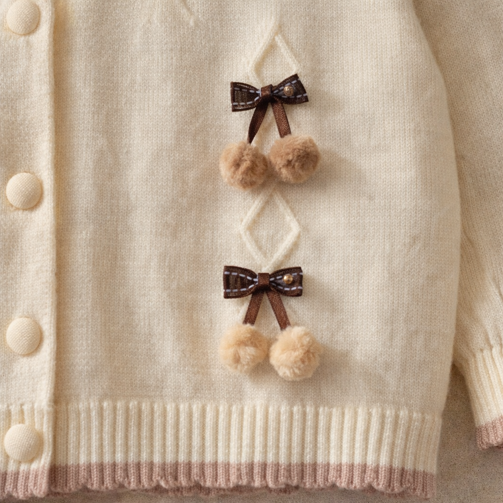 Saco baby girl pom pom - Imagen 2