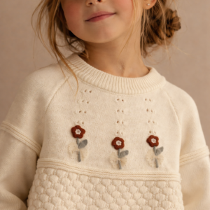 Sweater brown daisy