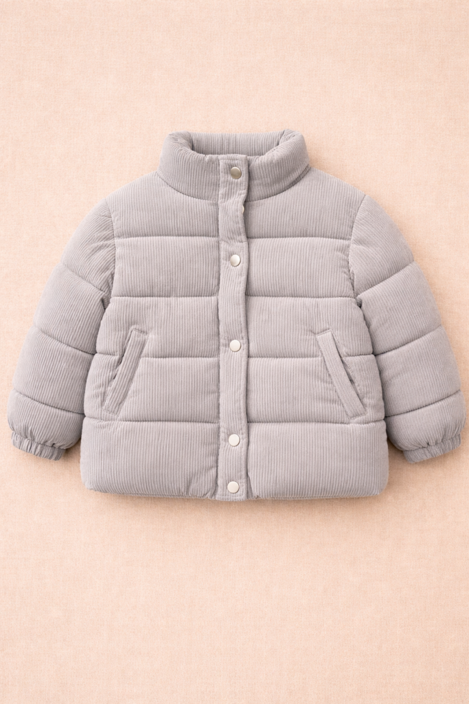 Campera puffer pana