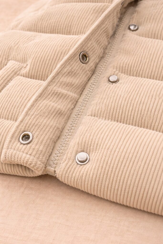 Campera puffer pana
