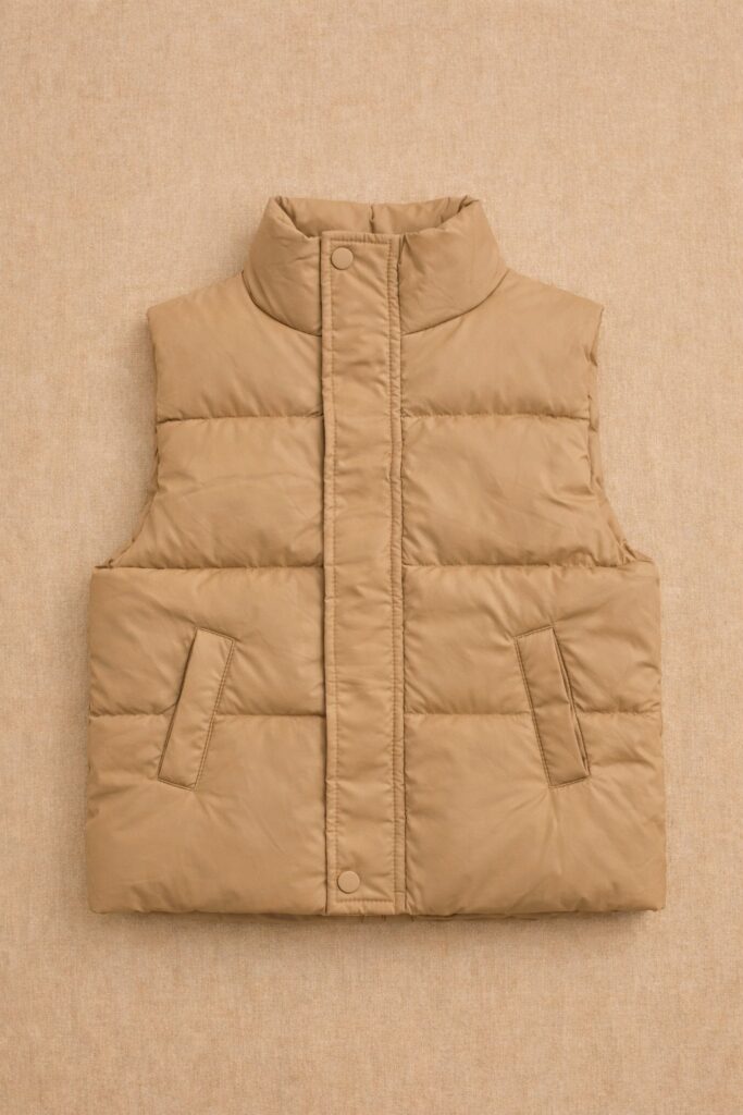 Chaleco puffer engomado