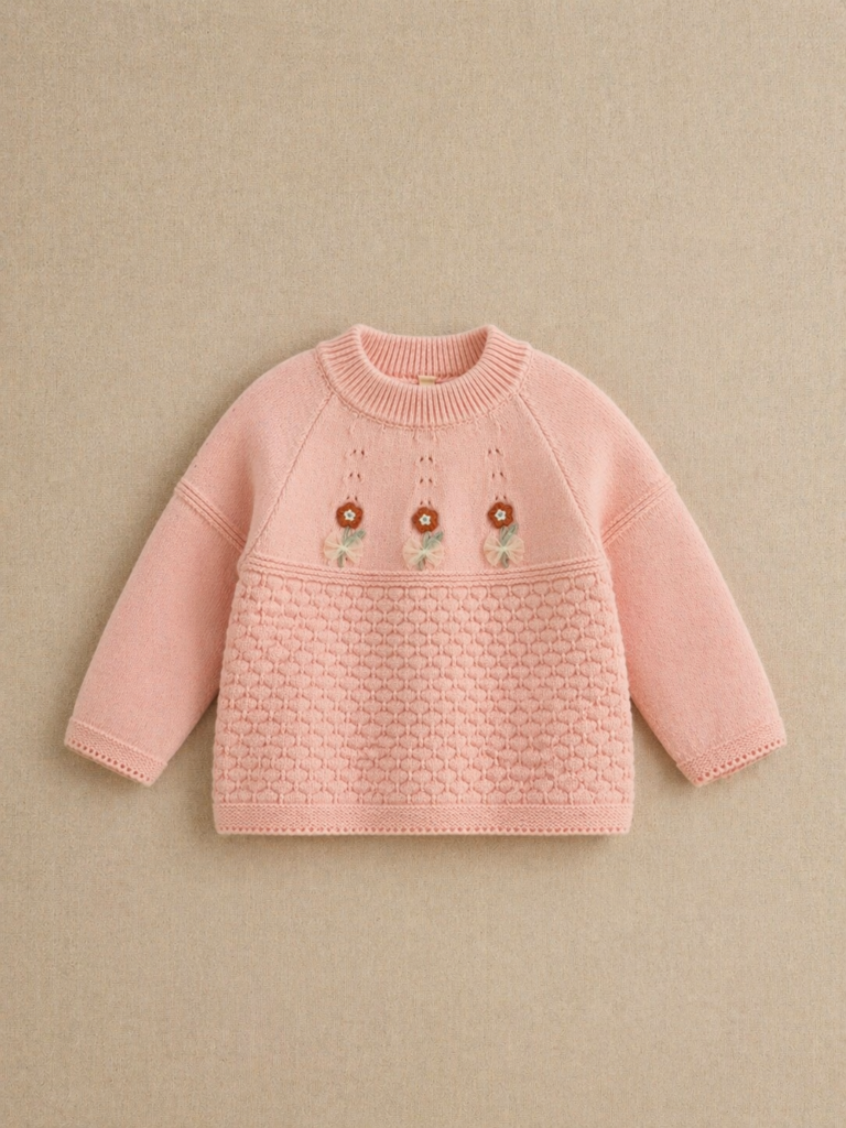 Sweater brown daisy