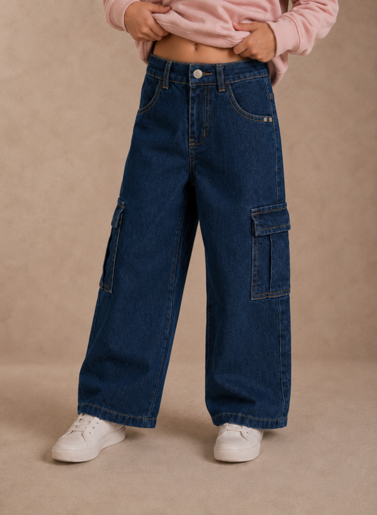 Jean wide leg cargo