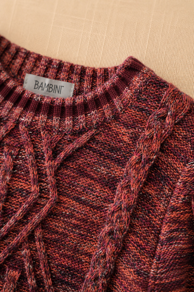 Sweater Trenzas Borgoña