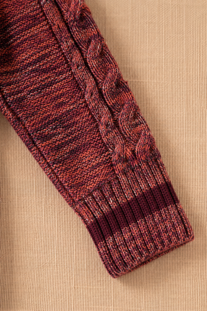 Sweater Trenzas Borgoña