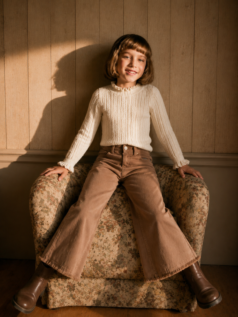 Pantalón wide leg choclate