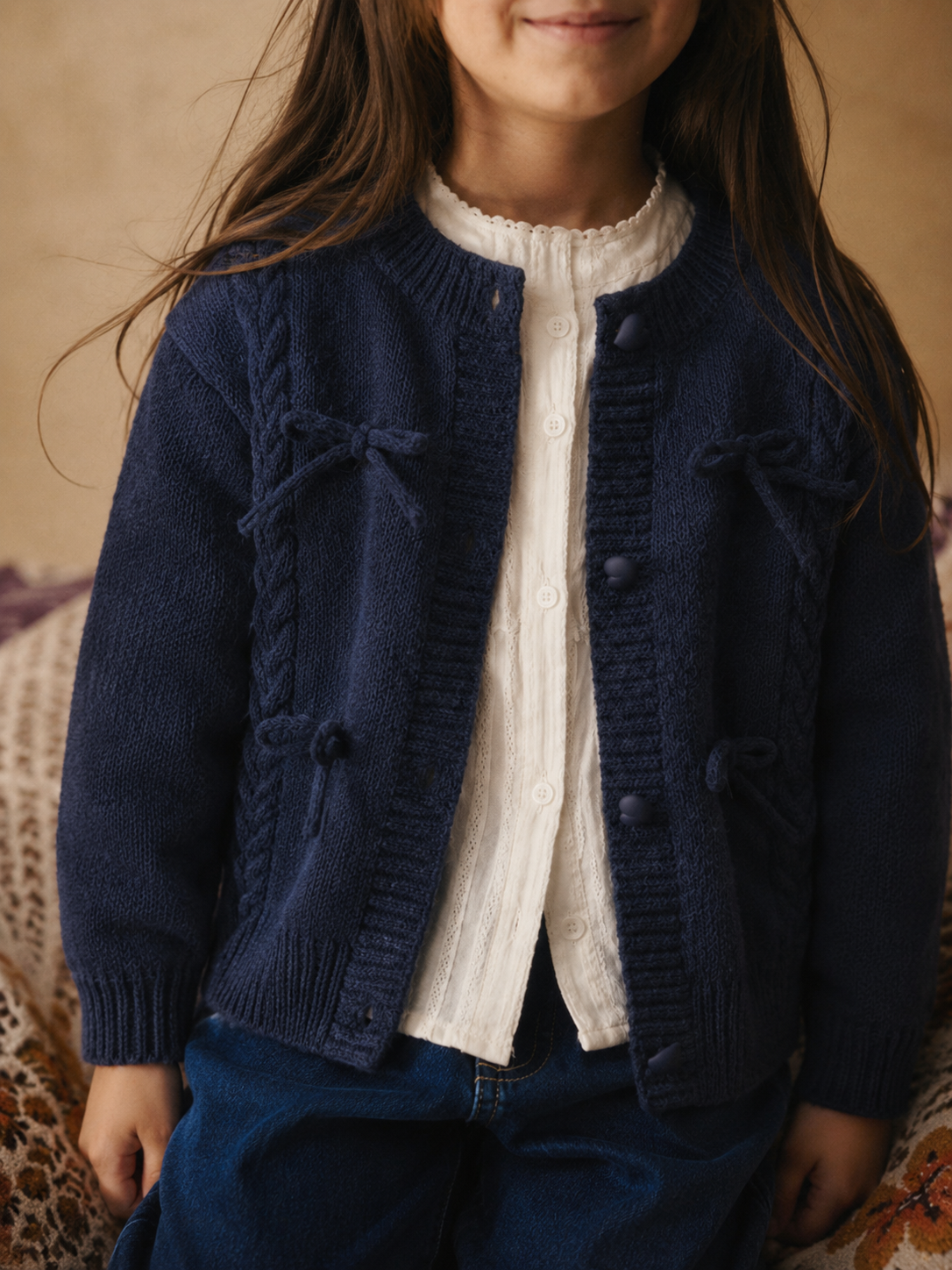Cardigan blue heart