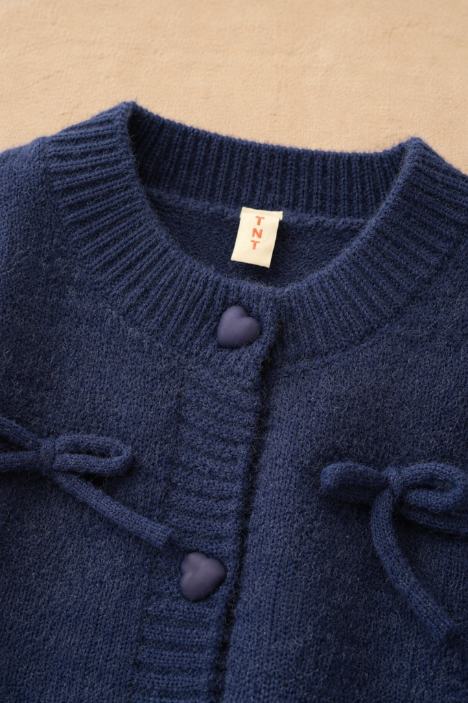 Cardigan blue heart