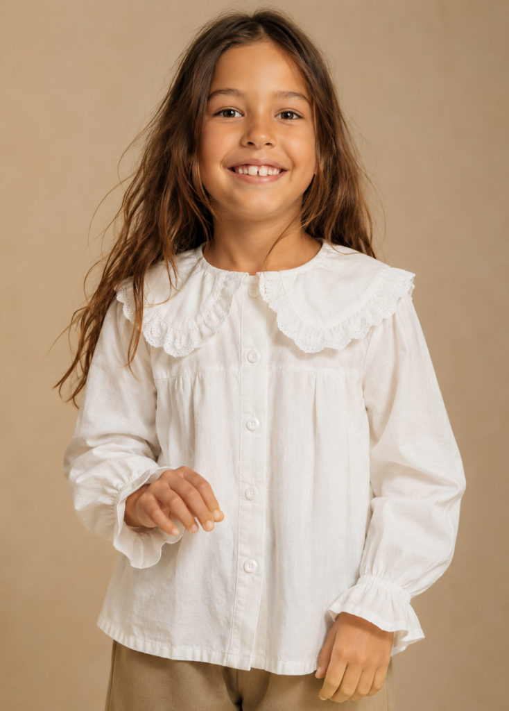 Camisa Cuello Broderie