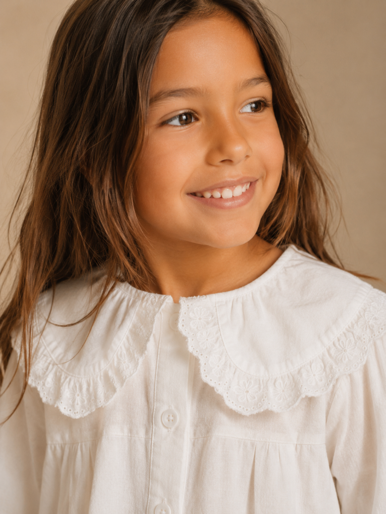 Camisa Cuello Broderie