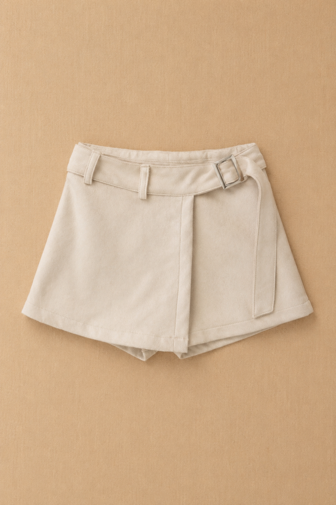 Short pollera gamuza