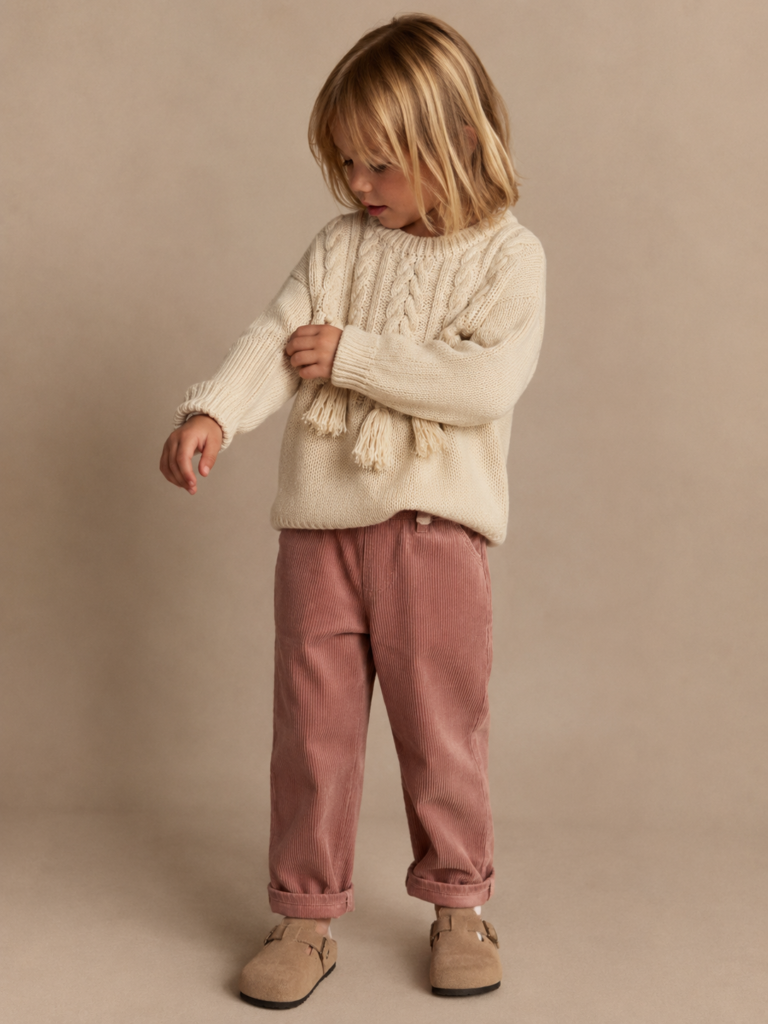 Sweater Trenzas con Borlas
