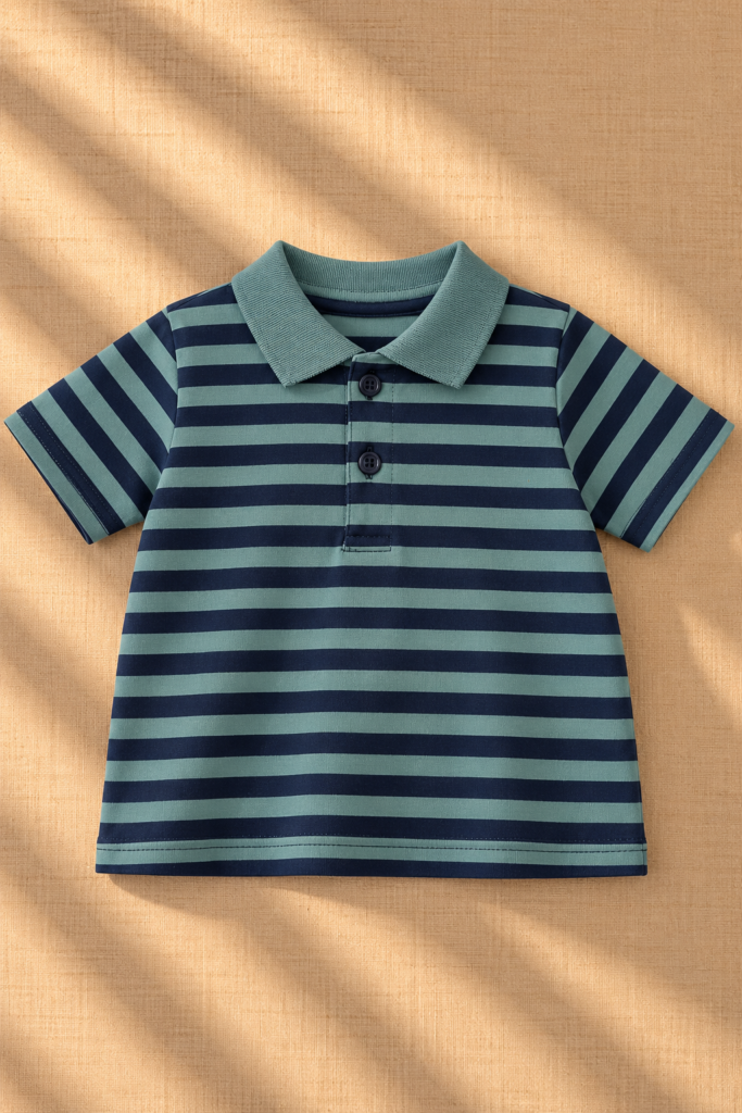 Polo Rigato Verde